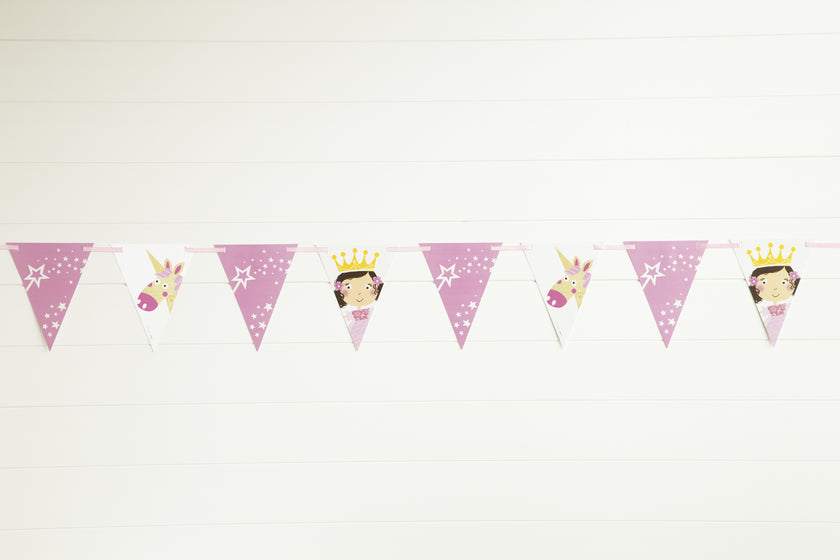 Guirlande de fanions licorne rose- Magical Unicorn