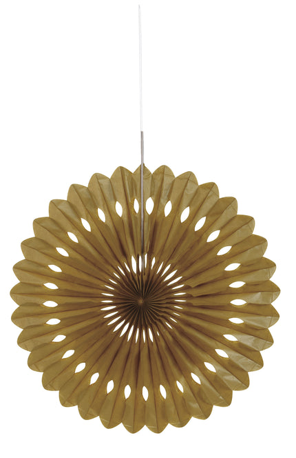 Rosace en papier doré - Gamme couleur unie