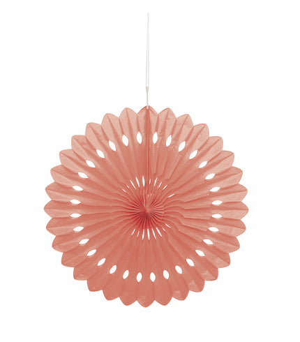 Rosace en papier corail - Gamme couleur unie