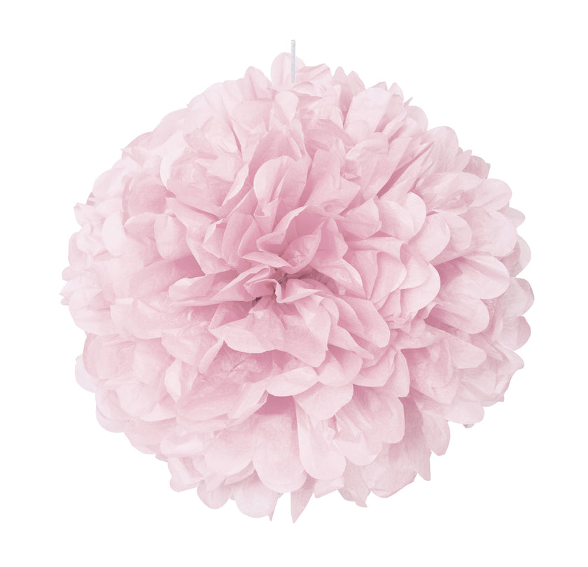 Pompon décoration rose clair - Gamme couleur unie