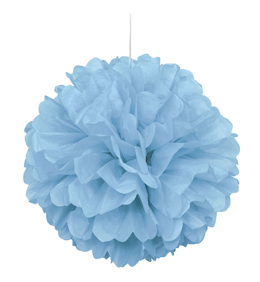 Pompon décoration bleu ciel - Gamme couleur unie