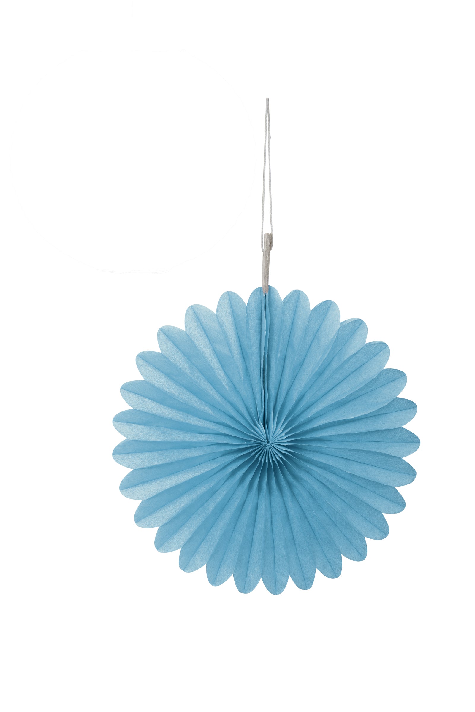 3 rosaces en papier bleu ciel - Gamme couleur unie