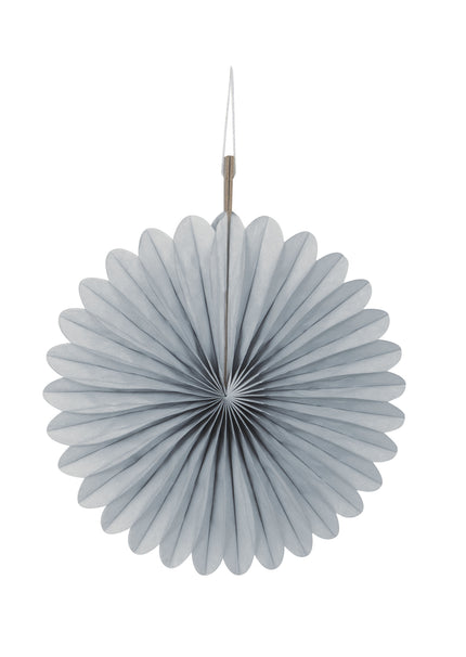 3 rosaces en papier argenté - Gamme couleur unie