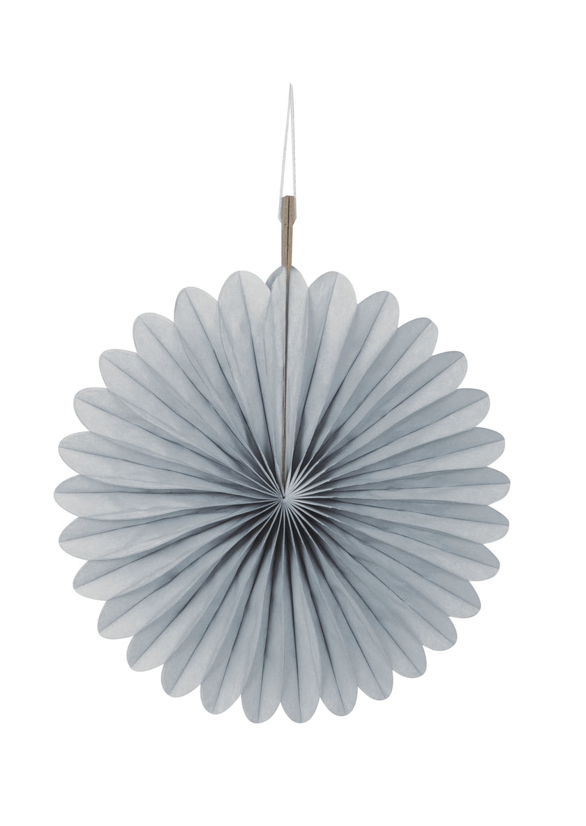 3 rosaces en papier argenté - Gamme couleur unie