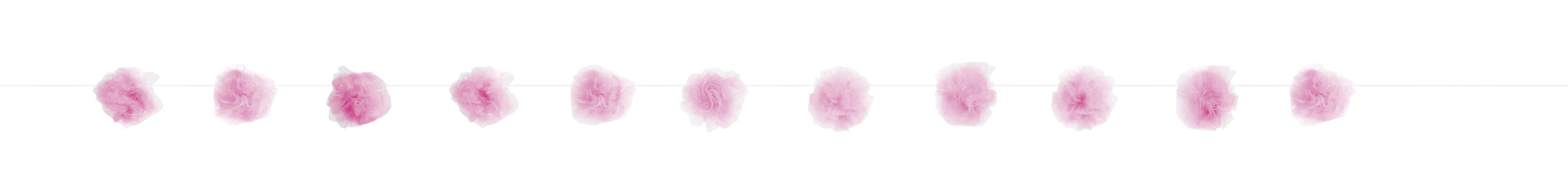 Guirlande pompons roses - Gamme couleur unie
