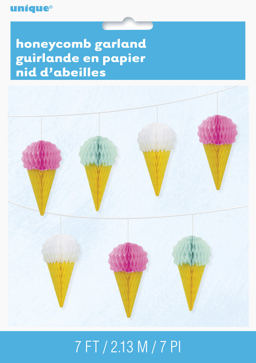 Guirlande glace en nid d'abeille