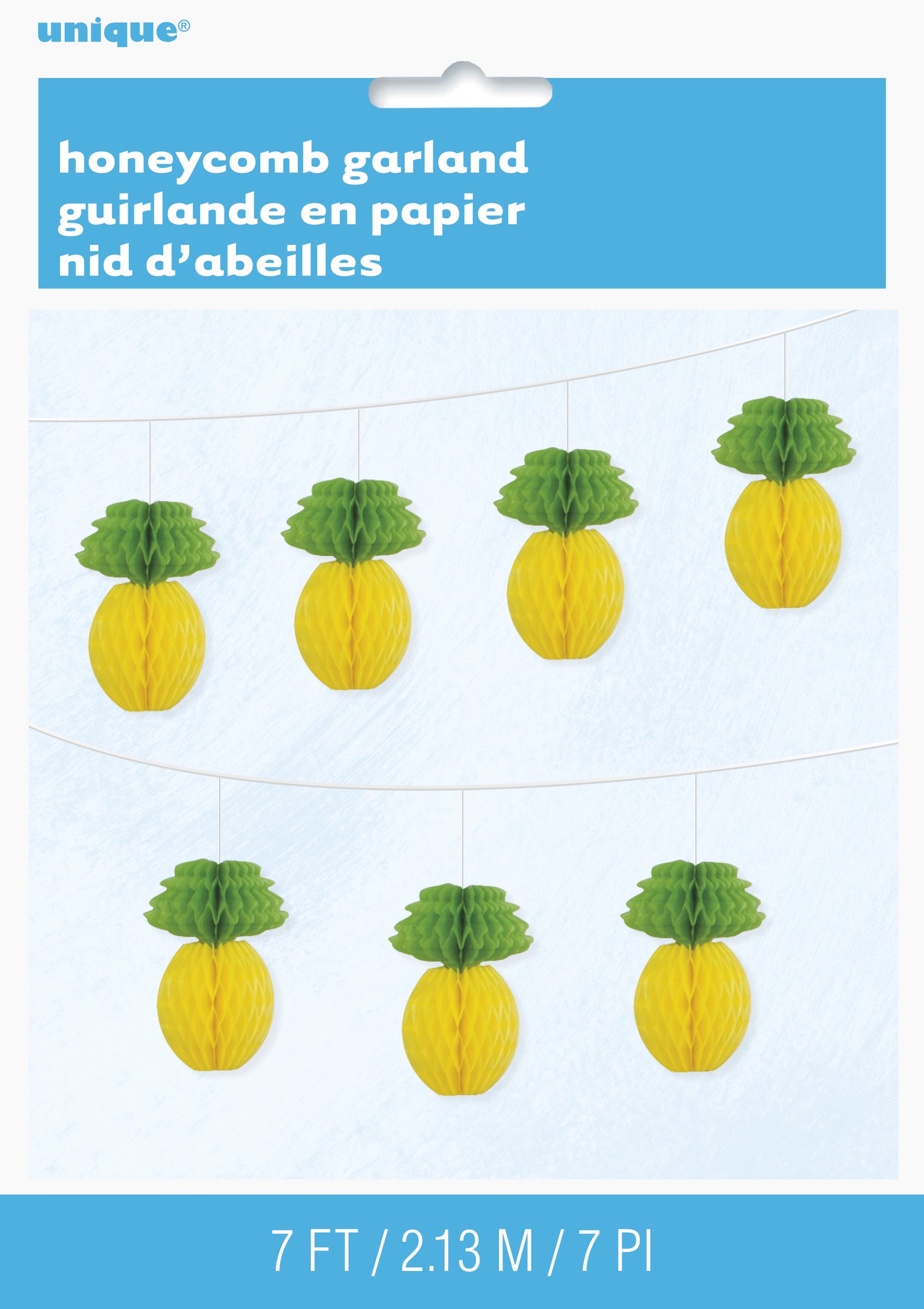 Guirlande ananas en nid d'abeille