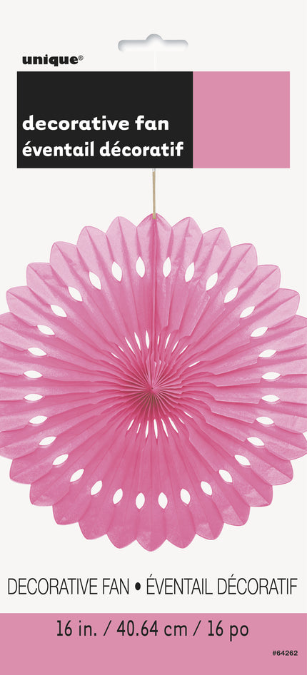 Rosace en papier couleur rose- Gamme couleur unie