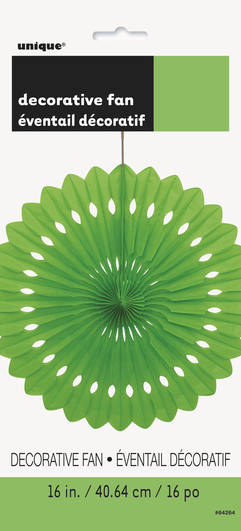 Rosace en papier couleur vert citron - Gamme couleur unie