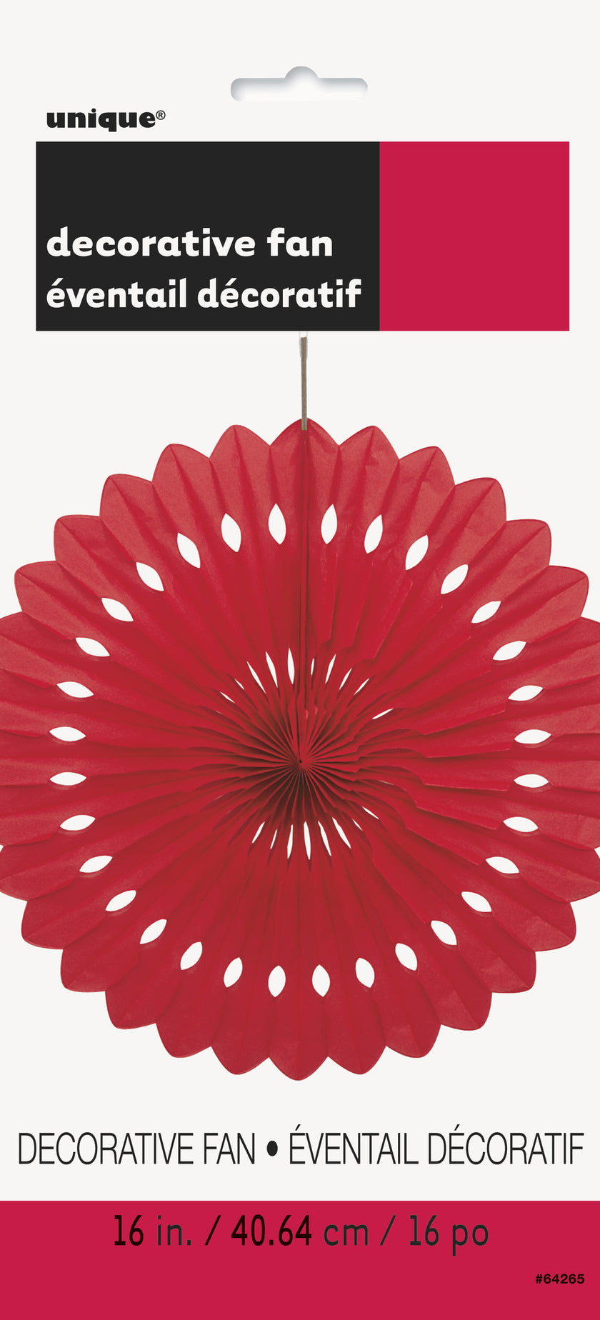 Rosace en papier couleur rouge - Gamme couleur unie