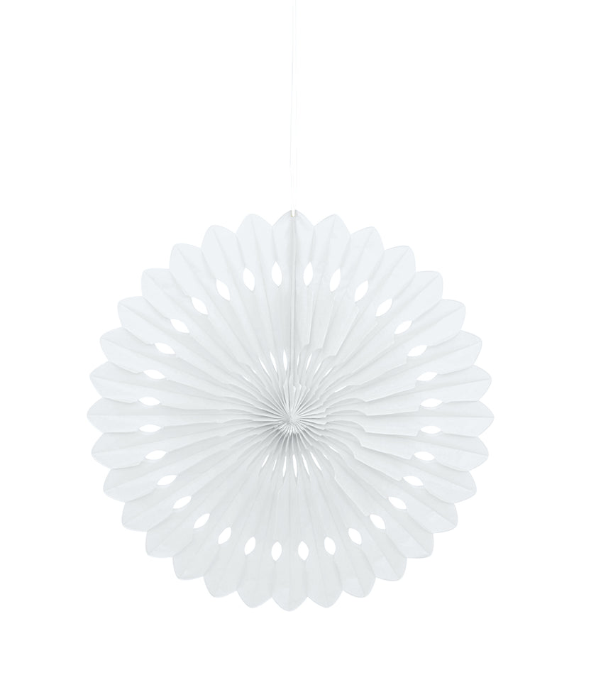 Rosace en papier couleur blanc - Gamme couleur unie