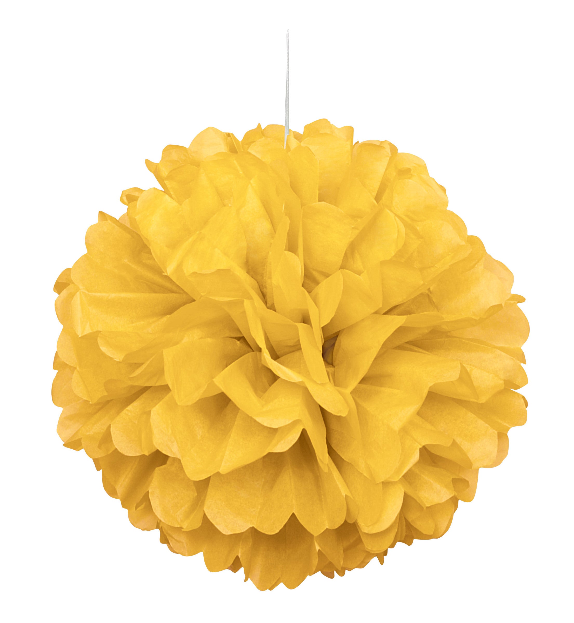 Pompon décoration jaune - Gamme couleur unie