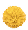 Pompon décoration jaune - Gamme couleur unie