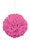 Pompon décoration rose - Gamme couleur unie