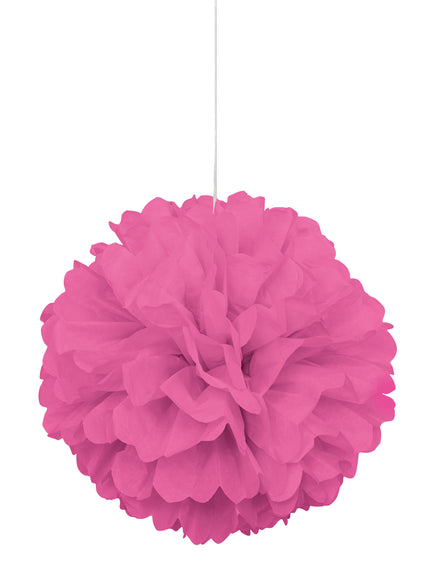 Pompon décoration rose - Gamme couleur unie