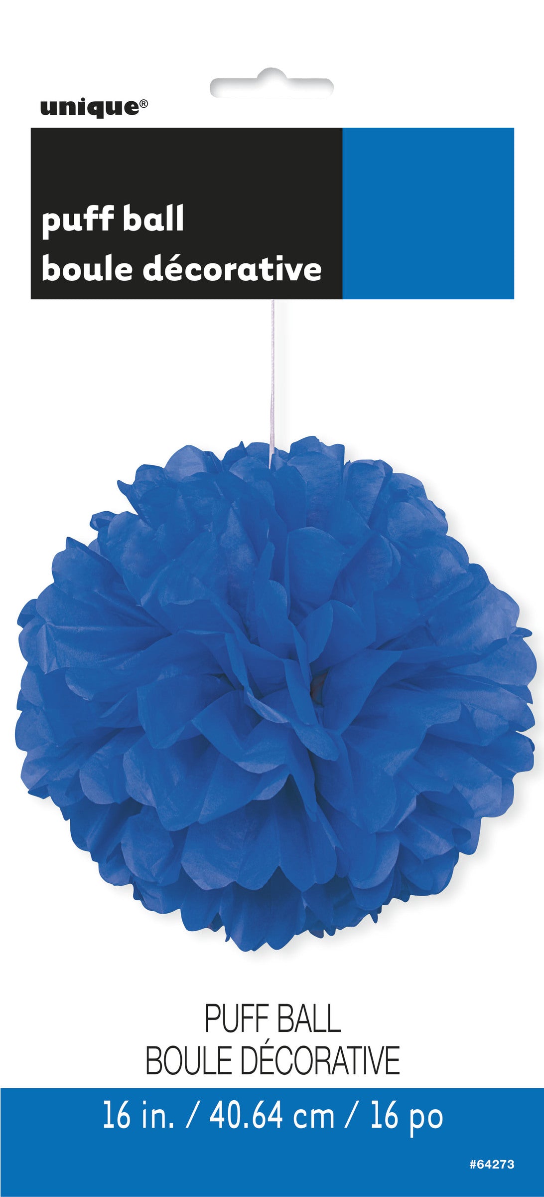 Pompon décoration bleu foncé - Gamme couleur unie