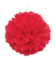 Pompon décoration rouge - Gamme couleur unie
