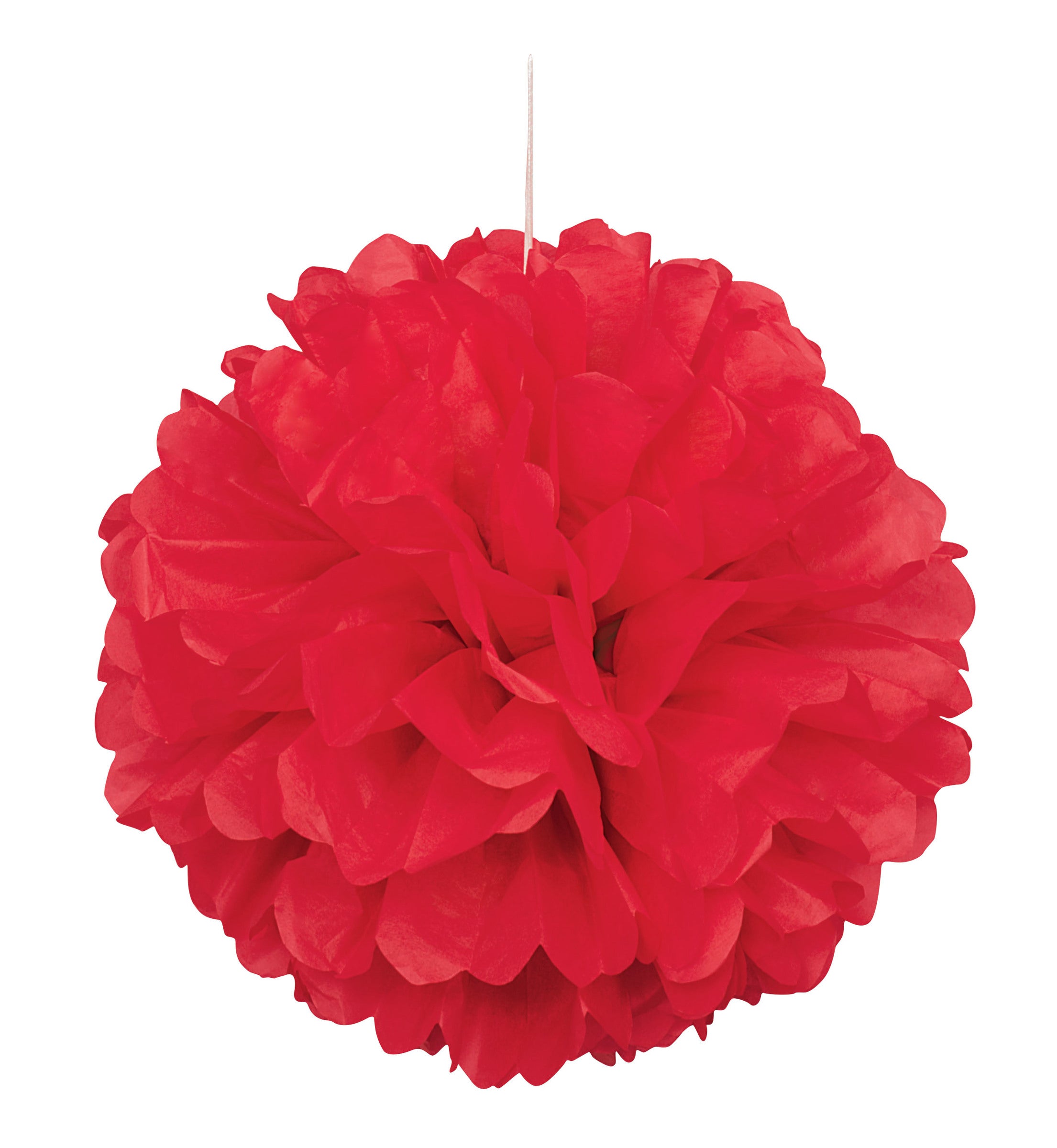 Pompon décoration rouge - Gamme couleur unie