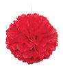 Pompon décoration rouge - Gamme couleur unie