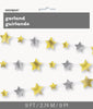 Guirlande étoiles dorées et argentées