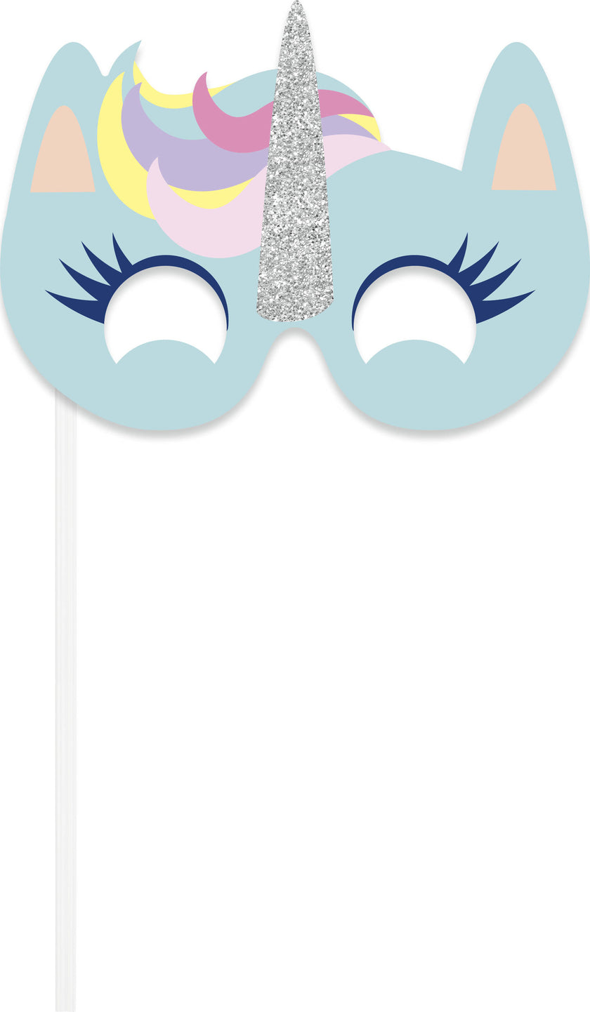 10 accessoires pour Photo booth de licorne joyeuse - Unicorn