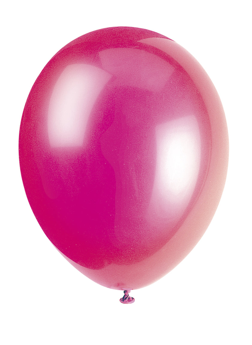 10 ballons couleur fuchsia - Gamme couleur unie