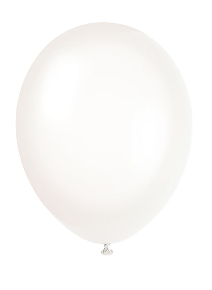 10 ballons transparents - Gamme couleur unie