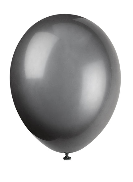10 ballons couleur noir - Gamme couleur unie