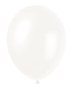 8 ballons blanc perlé - Gamme couleur unie
