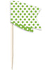 24 moules à cupcakes + 24 cake toppers couleur vert citron et pois