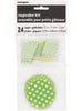 24 moules à cupcakes + 24 cake toppers couleur vert citron et pois