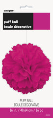 Pompon décoration rose fluo