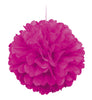 Pompon décoration rose fluo