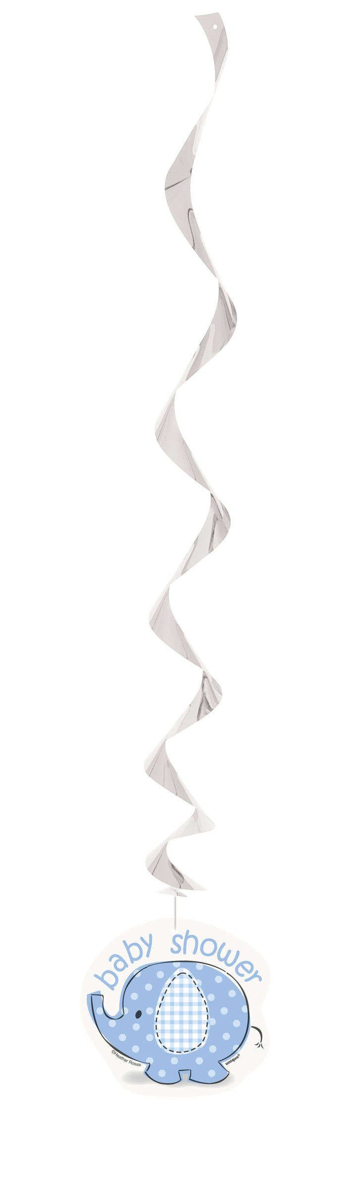 3 décorations à suspendre bleues - Umbrellaphants Blue