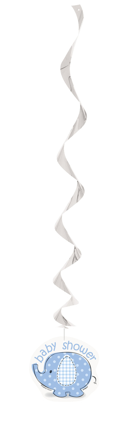 3 décorations à suspendre bleues - Umbrellaphants Blue