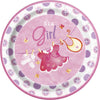 8 assiettes It`s a Girl - Clothesline Baby Shower