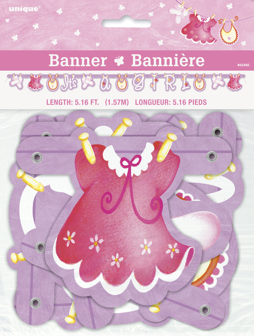 Guirlande It's a girl - Clothesline Baby Shower