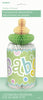 Centre de table biberon vert - Baby Shower