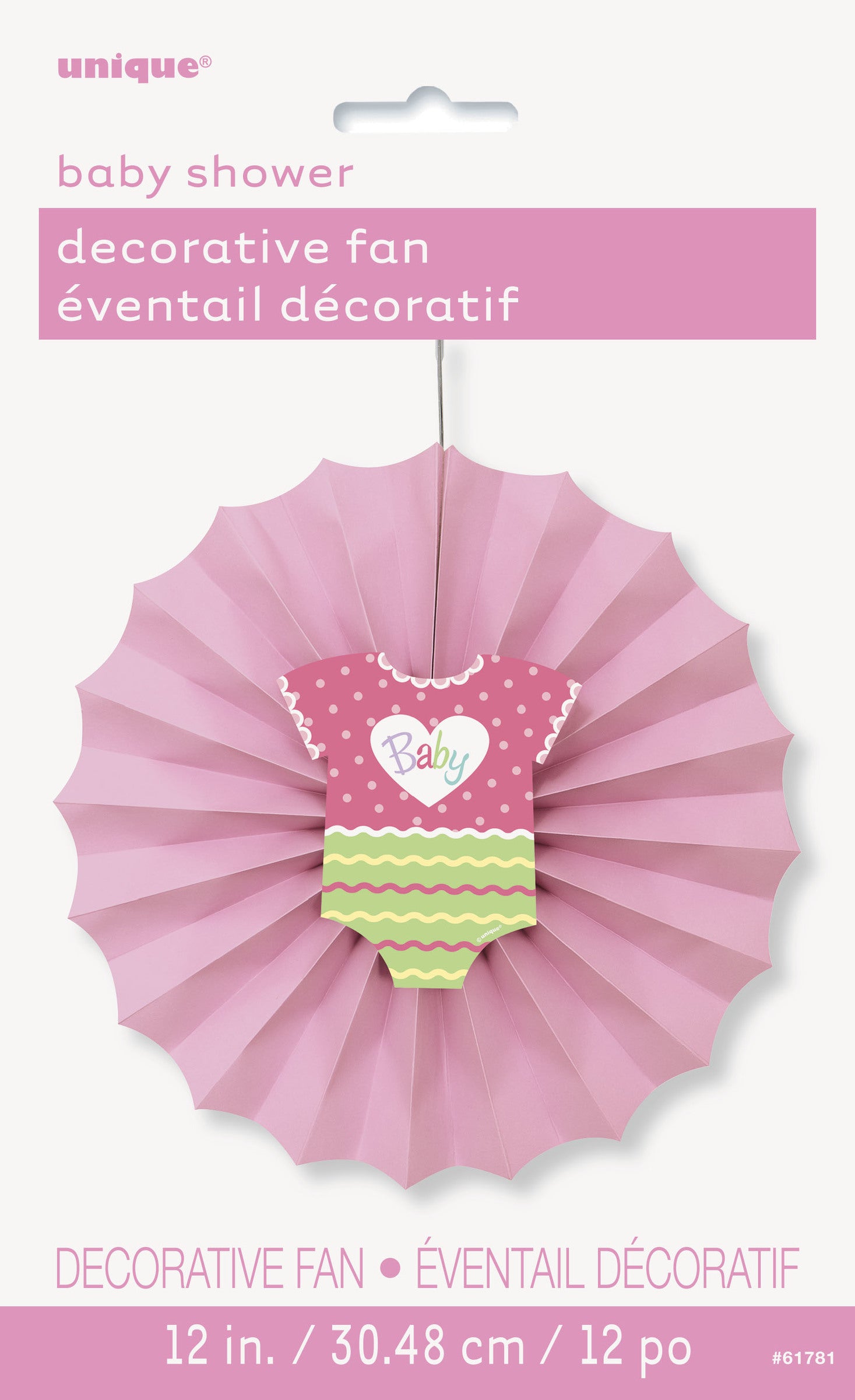 Rosace en papier rose - Baby Shower