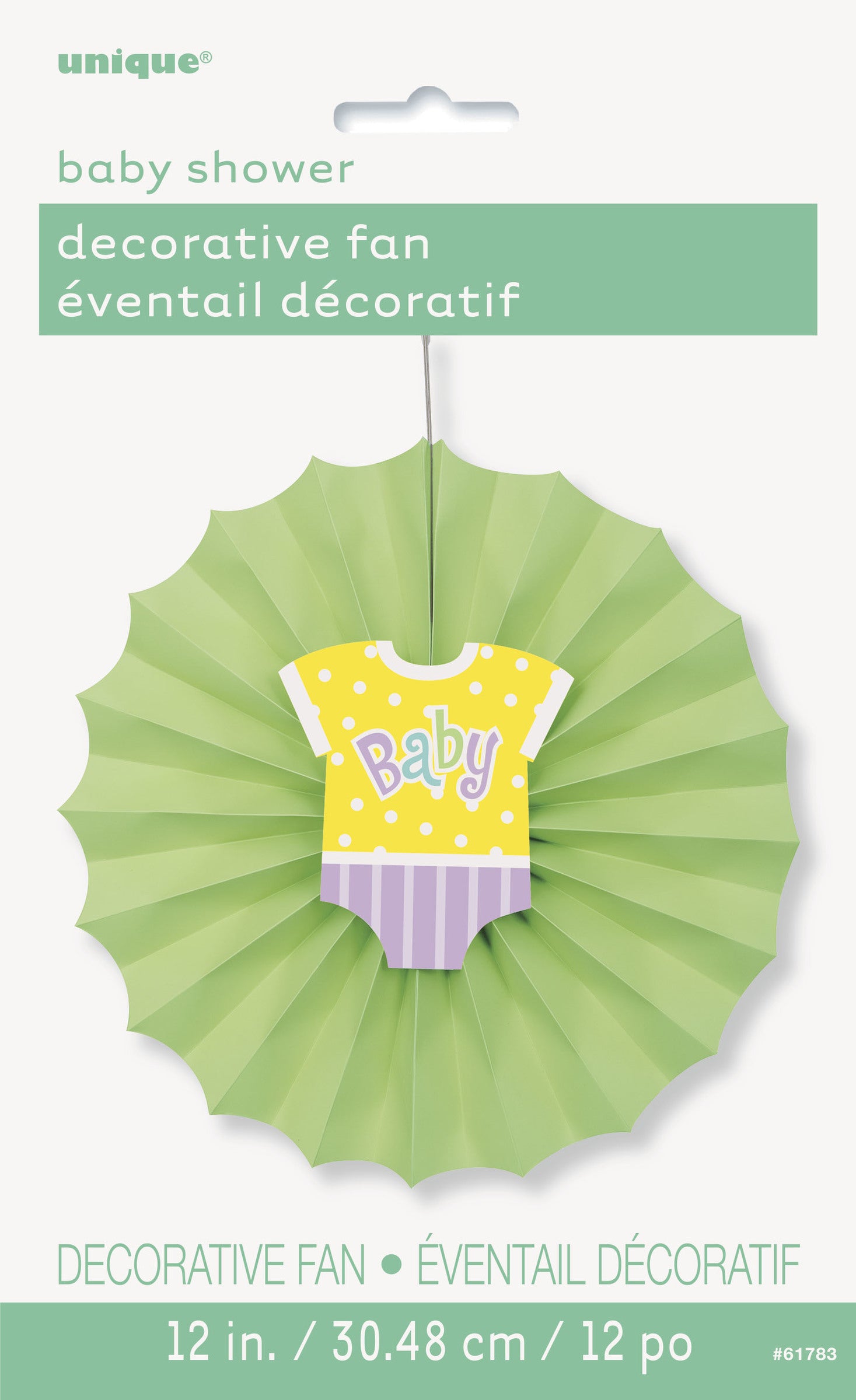 Rosace en papier vert - Baby Shower