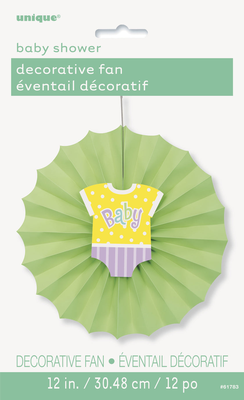 Rosace en papier vert - Baby Shower