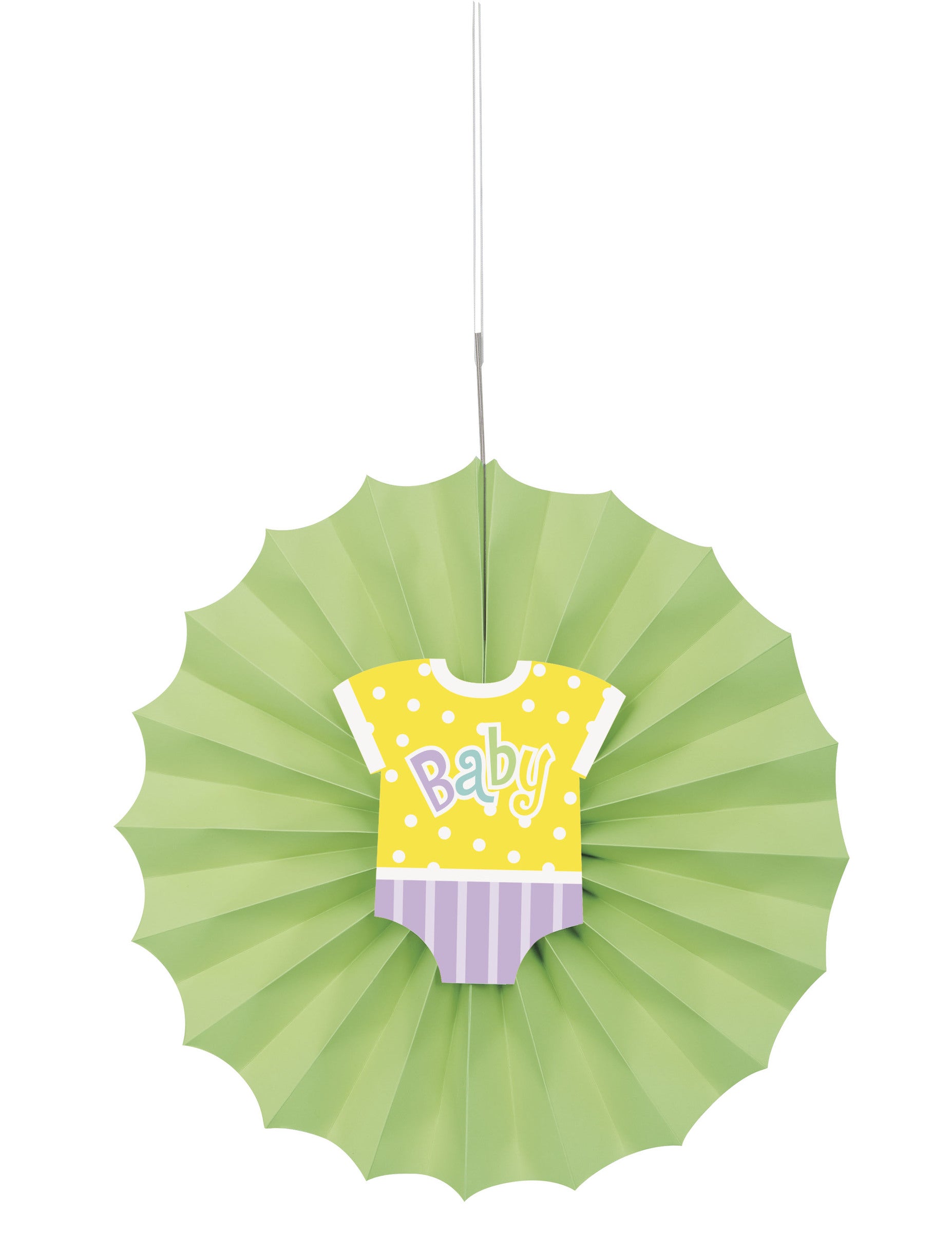 Rosace en papier vert - Baby Shower