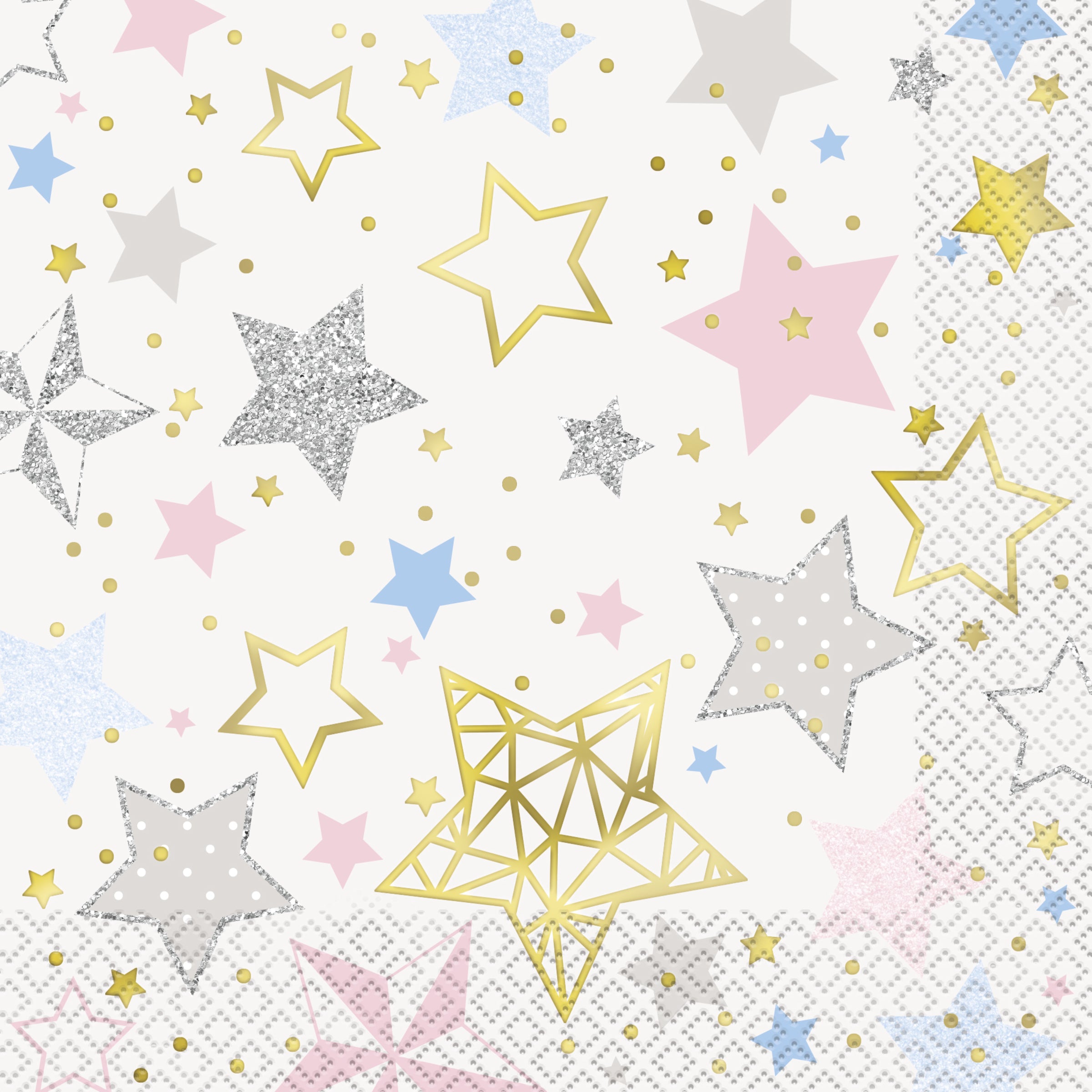 17 grandes Serviettes en papier - Twinkle Little Star