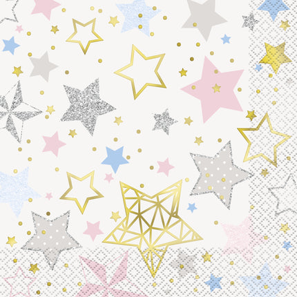 17 grandes Serviettes en papier - Twinkle Little Star