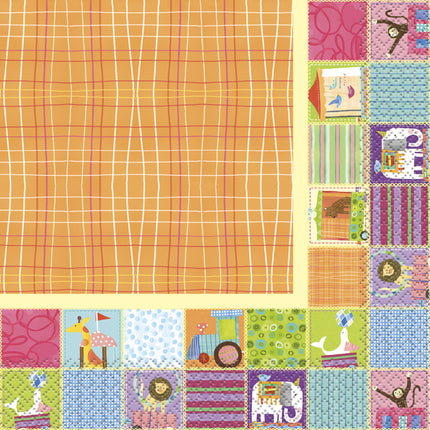 16 grandes Serviettes en papier - Circus Animal