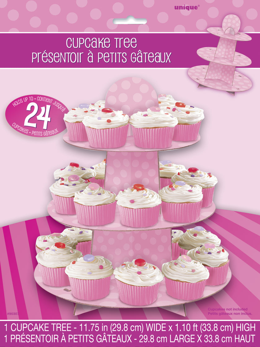 Présentoir cupcakes grand modèle rose