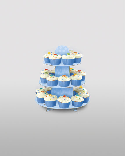 Présentoir cupcakes grand modèle bleu
