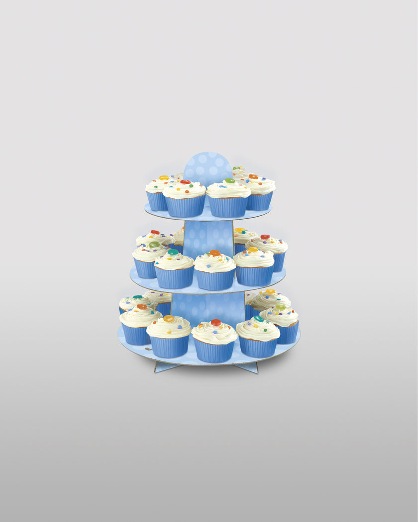 Présentoir cupcakes grand modèle bleu