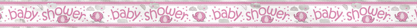 Affiche Baby Shower rose - Umbrellaphants Pink