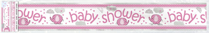 Affiche Baby Shower rose - Umbrellaphants Pink